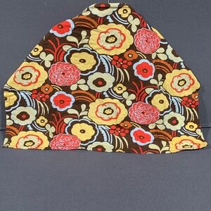 Bebe au Lait Nursing Cover Brown Yellow Floral 100% Cotton Adjustable Strap